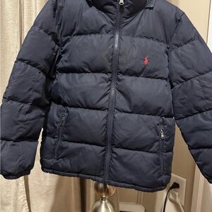 Kids — Ralph Lauren Navy Puffer Coat